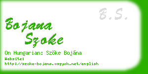 bojana szoke business card