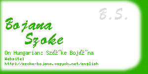bojana szoke business card